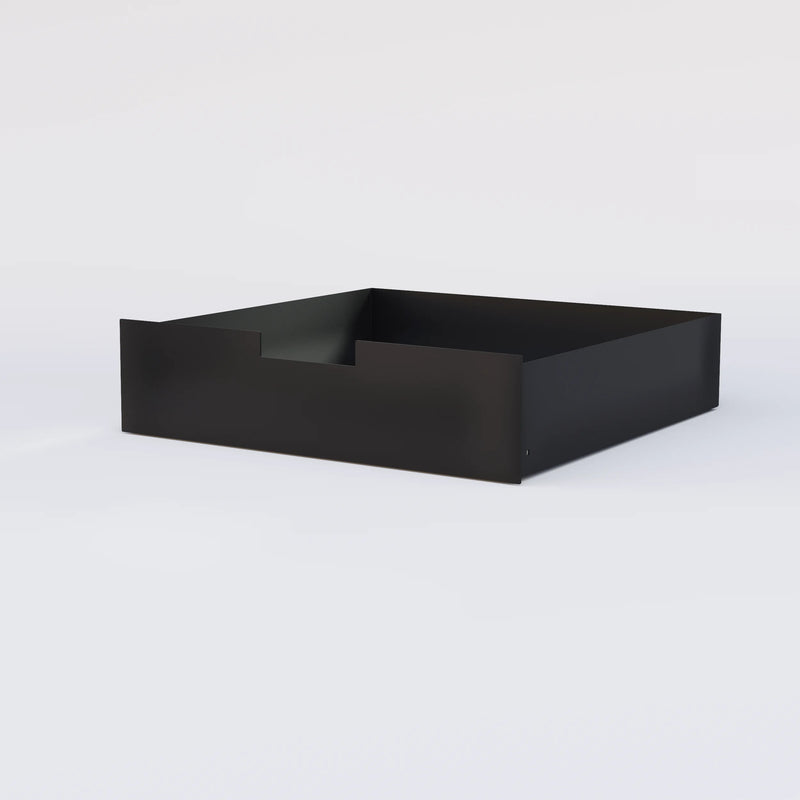 Kiyo Box S in Schwarz, kompakte Aufbewahrungsbox als Einsatz fürs modulare Würfelregal.