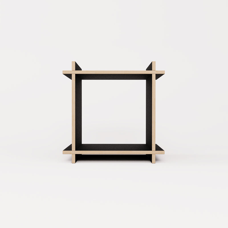 Modularer Regalwürfel R1 Cube in Schwarz von Kiyo, die klassische Wahl fürs Regal.