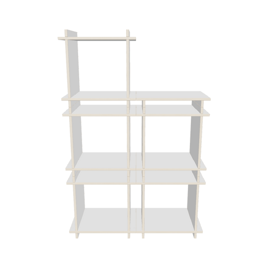 3d Modell unseres Shelf Budnles in Farbe weiss. Das perfekte Bücherregal oder Wandregal für dein Zuhause. 