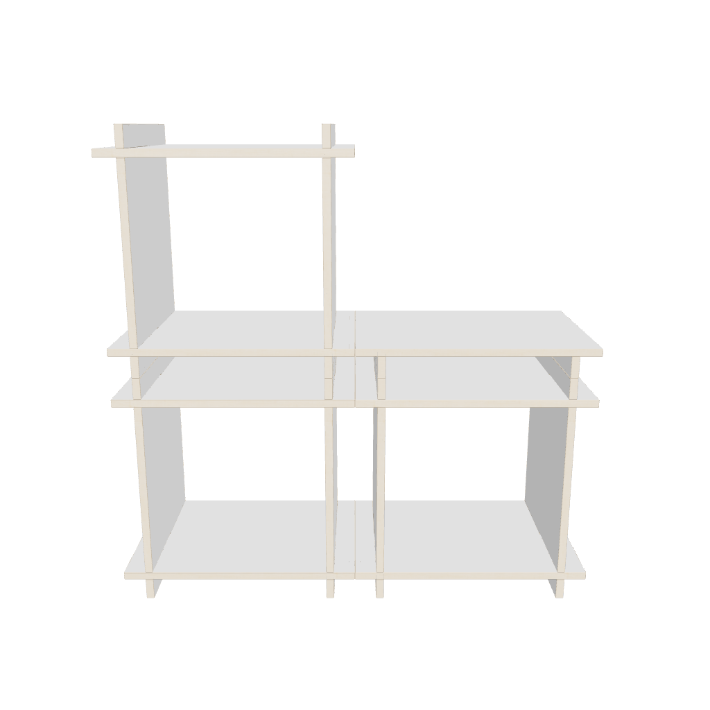 3d Datei unseres triangle Bundles einem Sideboard aus dem modularen Regalsystem R1 von Kiyo. 